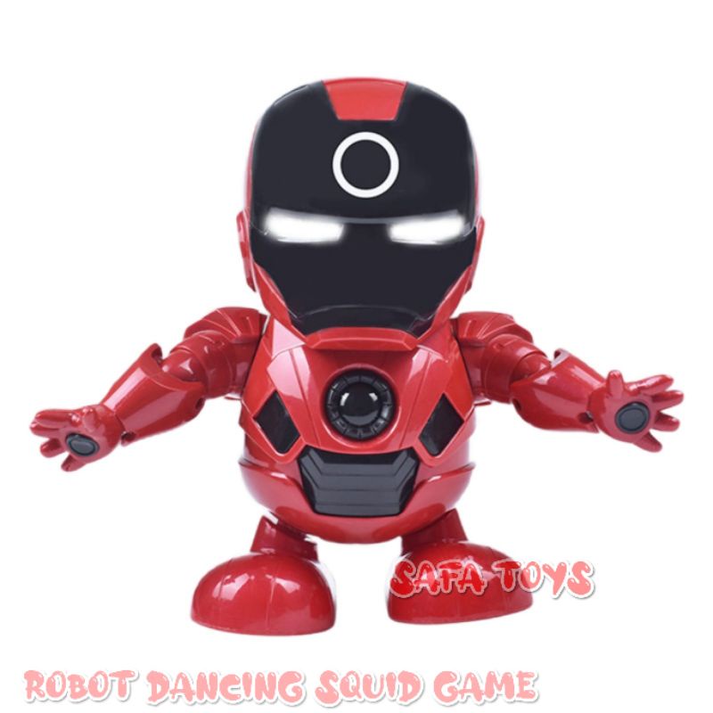 Mainan Robot Squid Game Dance Move White Music And Spotligh Hight Quality