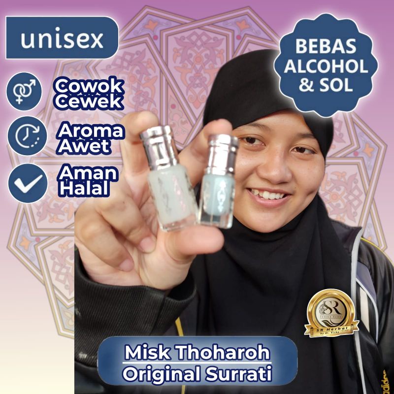 Misk Thahara Musk Al Thahara Original From Surrati Arab Saudi Kemasan 3 ml dan 6 ml 100% Murni Tidak Mengandung Campuran Apapun