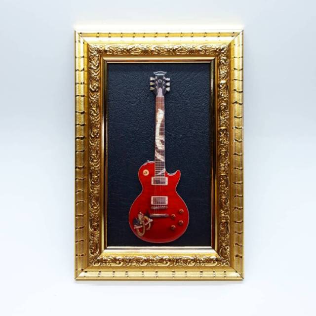 Miniatur Gitar les paul slash snakepit gibson Bingkai Pigura
