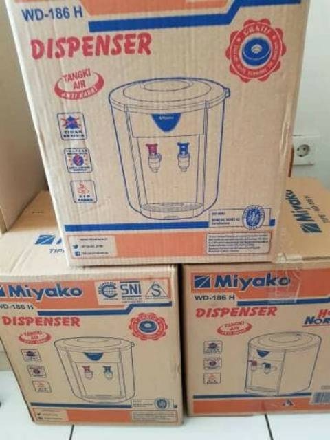 Dispenser Miyako WD186H HOT &amp; NORMAL. BARU &amp; BERGARANSI RESMI