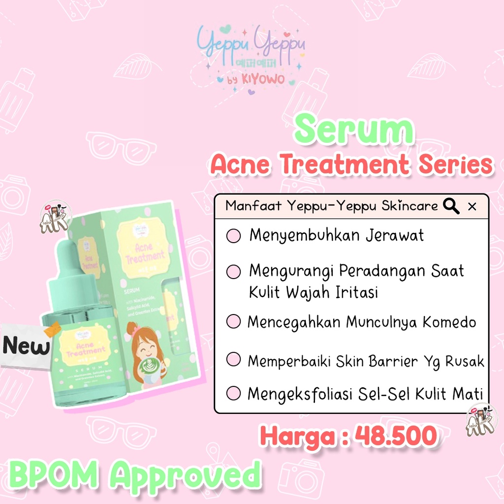 YEPPU YEPPU FACE SERUM / SERUM WAJAH  20ML ( ACNE TREATMENT / HELLO BRIGHTENING )