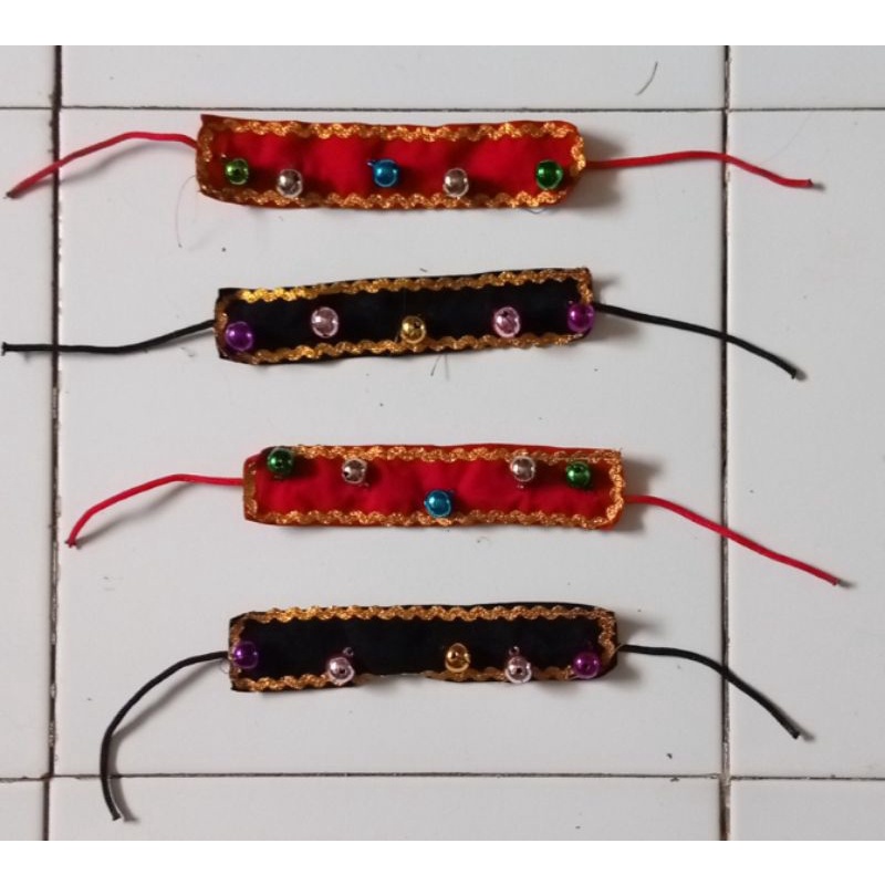 Klintingan Warna Merah Hitam Kain Remo Krincingan Binggel PASTISHOPEE