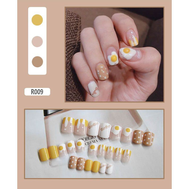 {R001-R020} kuku palsu fake nail art kode R [isi 24pcs + lem + box] kuku palsu R-Fake nail art R