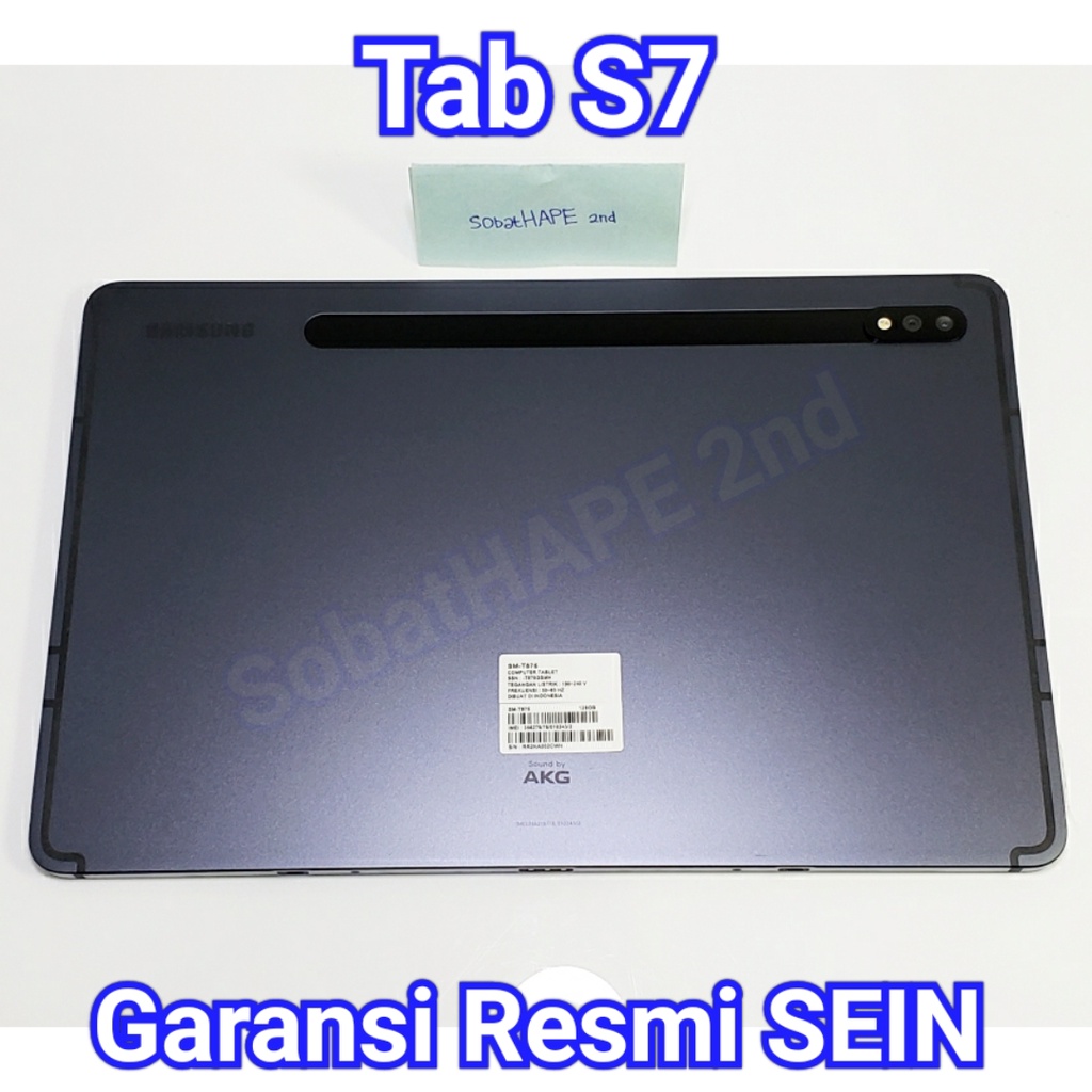 Tablet Samsung Tab S7 SM-T875 4G LTE 11 inches Resmi SEIN Original - Bekas Pakai