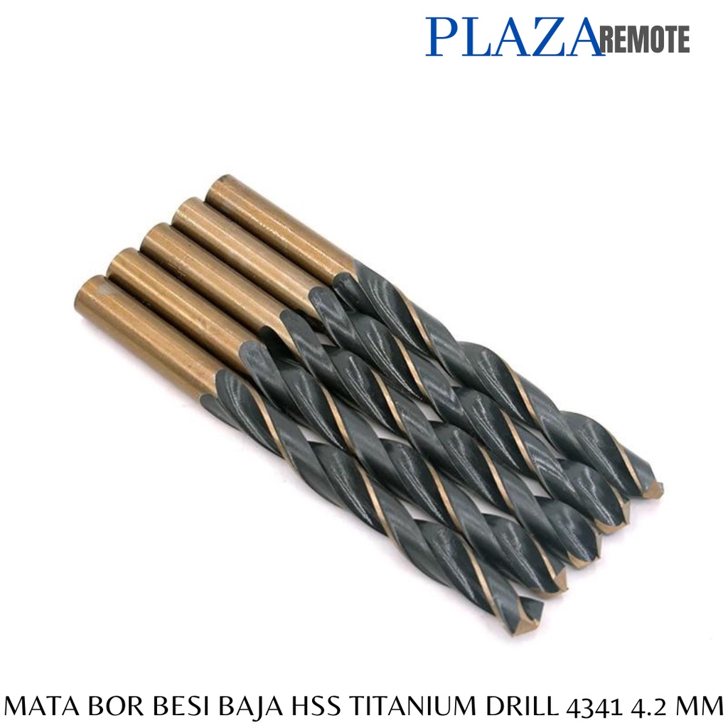 Mata Bor BESI Baja Twist 4.2 MM 4341 untuk Baja Tahan Karat, Besi, Aluminium, Kayu Dll 4341