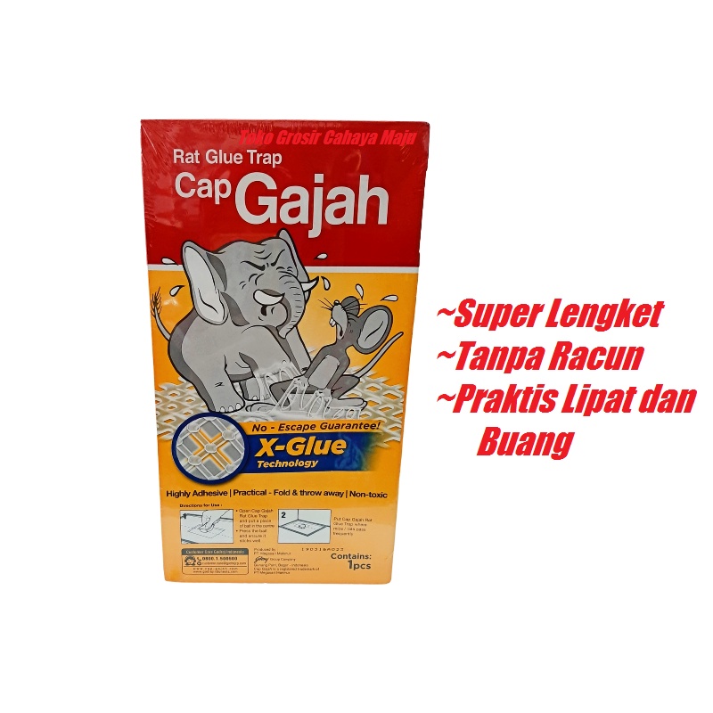 Lem Perangkap Tikus Cap Gajah / Jebakan Tikus / Buku Papan Trap X-Glue