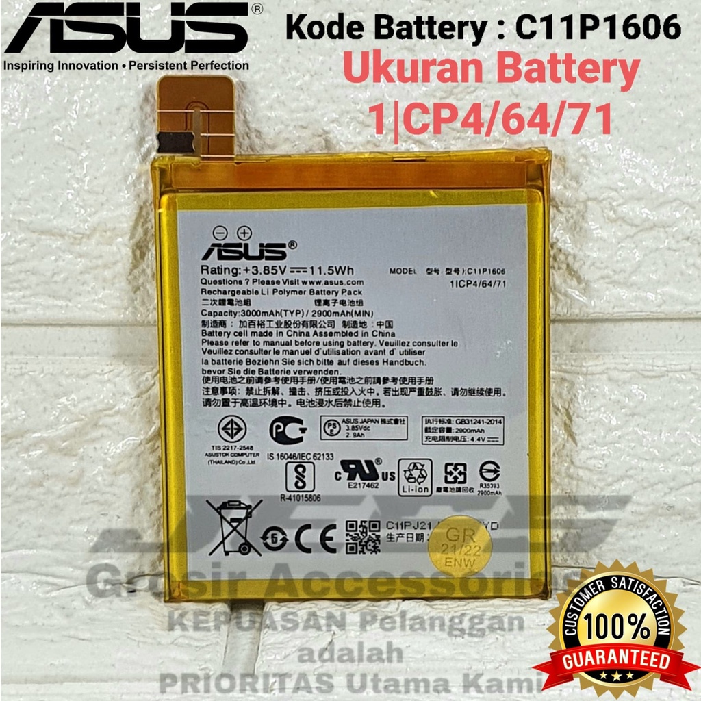 Baterai ASUS Zenfone 3 Laser 5.5&quot; - ZC551KL - Z01BDB - Z01BDC - Z01BDA KD-103497 Battery Original C11P1606