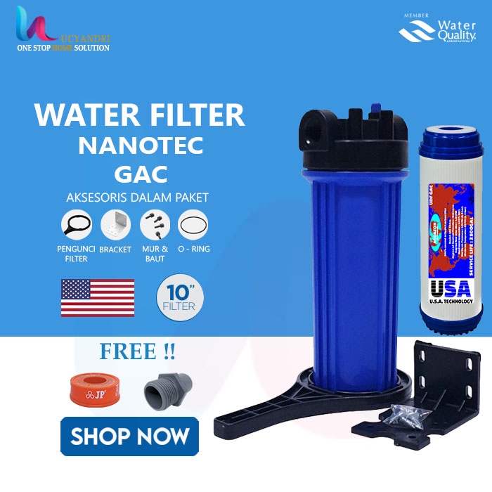 Filter Air Nanotec Biru 10 GAC Filter - Granular Activated Carbon