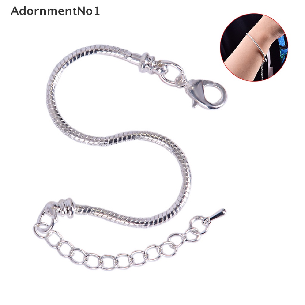 (AdornmentNo1) Gelang Tangan Rantai Motif Tulang Ular Bahan Stainless Steel Untuk Perhiasan Wanita