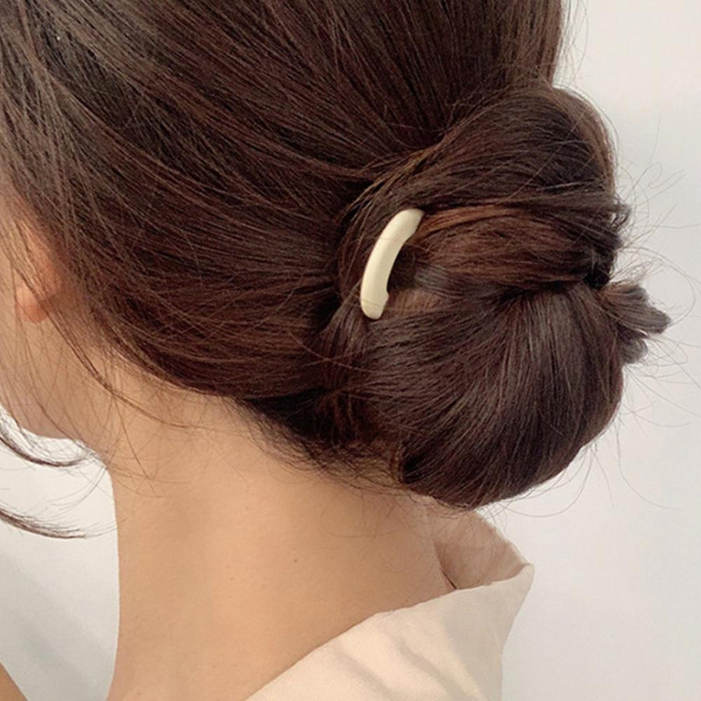 Garpu Rambut Agustina Multicolor Disk Geometris Rambut U-shaped Elegance Acrylic Hair Sticks