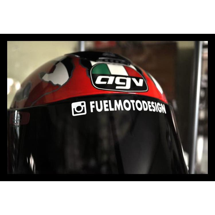 Sticker/Stiker Instagram Id Custom Visor/Kaca Helm Agv,Kyt,Shoei,Arai