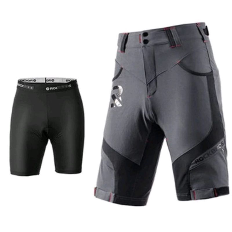 Celana ROCKBROS YPK020 Padded 2 in 1 MTB RB sepeda Lipat Cycling Short