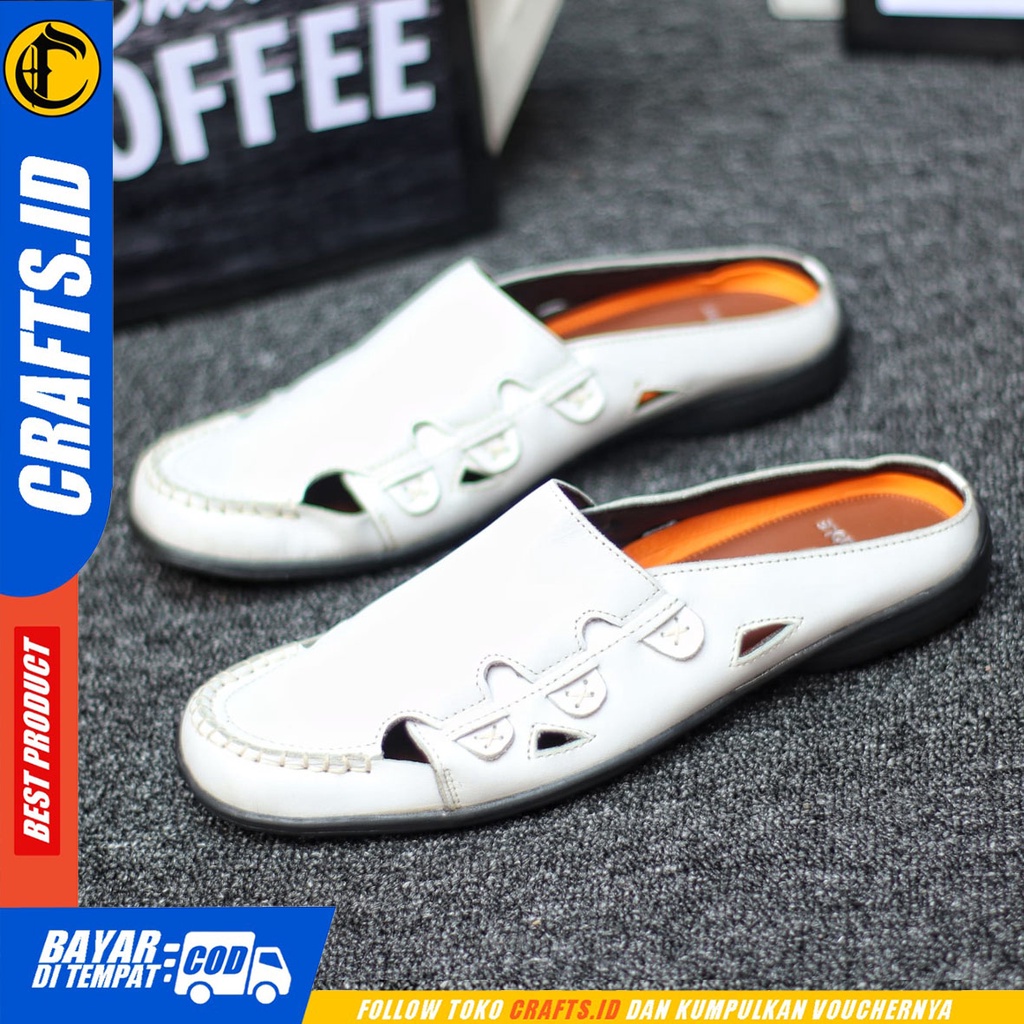 Crafts Trunkz - Sepatu Sandal Bustong Casual Kulit Asli Pria