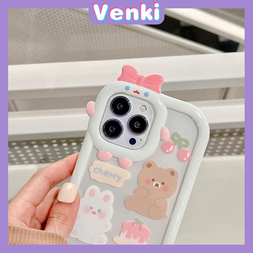 iPhone Case Silicone Soft Case Clear Case Airbag Shockproof Protection Camera Varnish Feel Bear Cartoon Cute Compatible For iPhone 11 Pro Max 13 Pro Max 12 Pro Max 7Plus xr XS Max