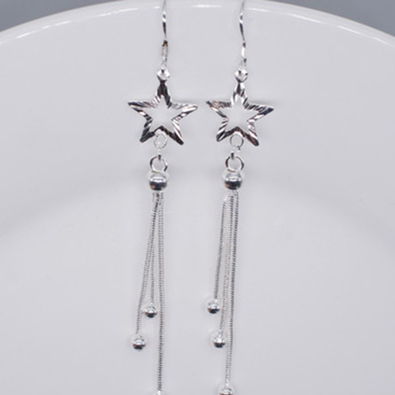 925 anting perak sterling anting-anting wanita dengan perhiasan fashion berlian-E