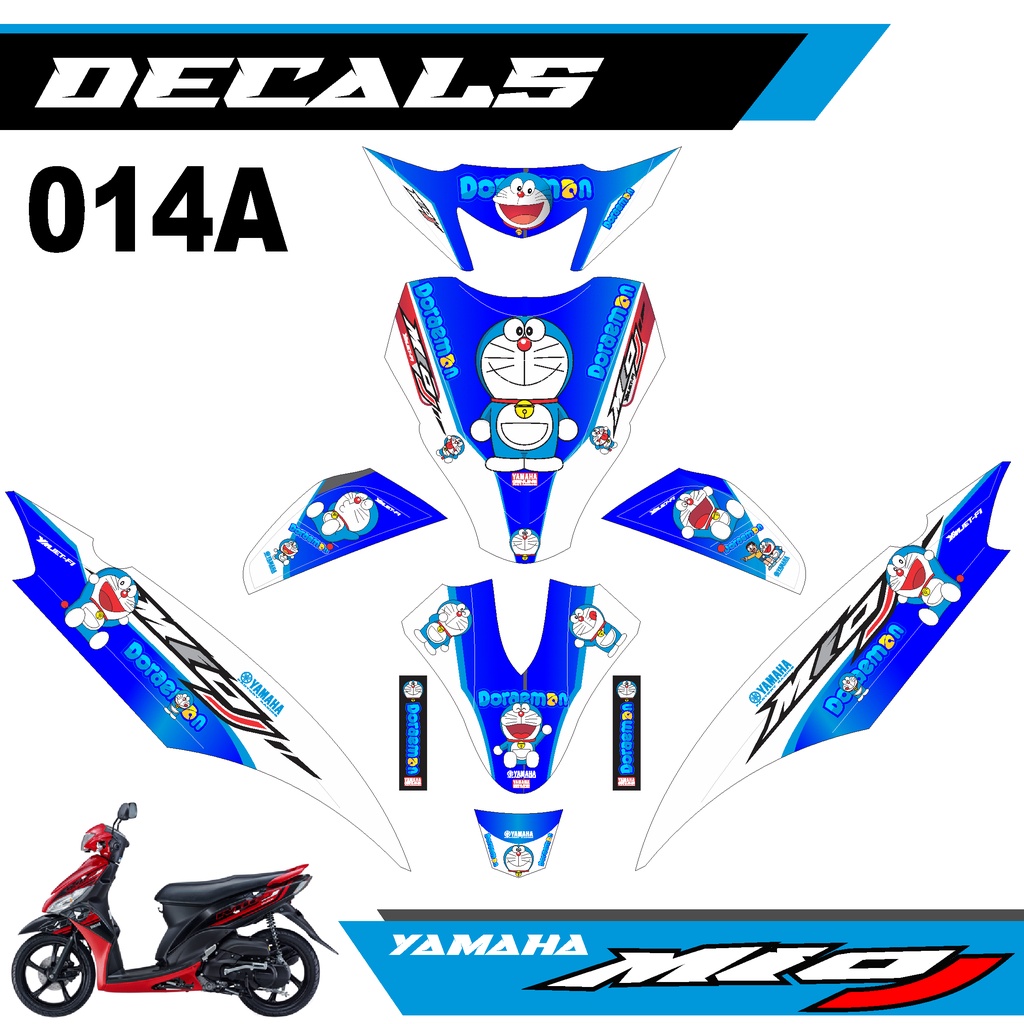 Sticker Decal - Stiker Dekal Yamaha MIO J FullBody Design DORAEMON -  014