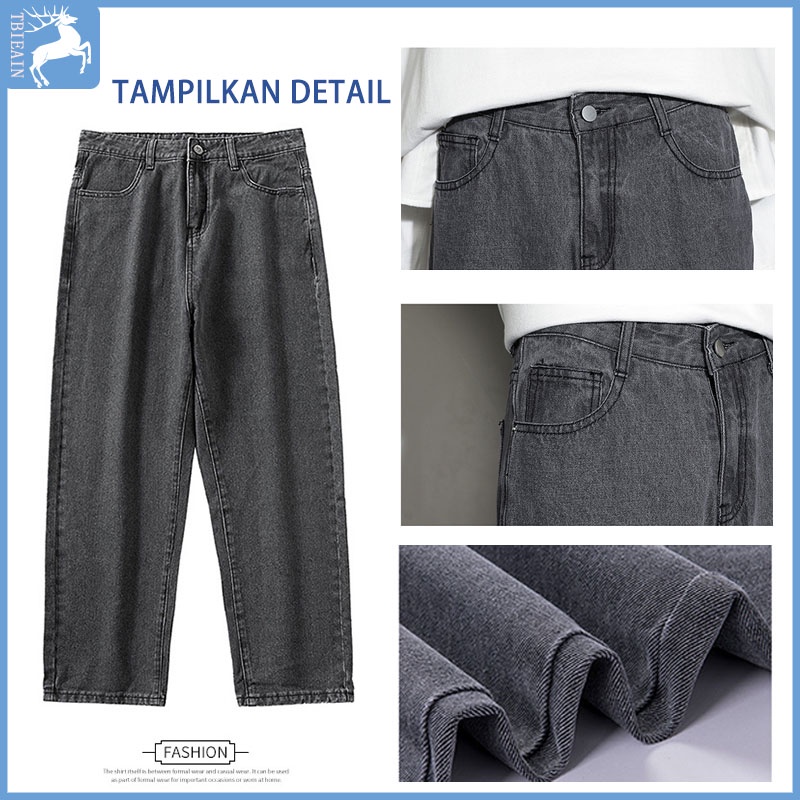 Celana kulot pria/celana panjang korea pria/celana jeans remaja/outfit remaja/celana panjang hitam/clana panjang pria jumbo