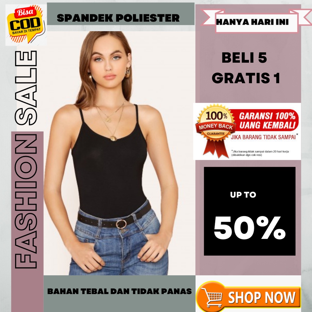 Tank Top Wanita Dewasa Tengtop Korea Tangtop Crop Tali  kecil Reguler