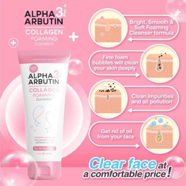 Precious Skin Alpha Arbutin 3 Plus Collagen Foaming Cleanser