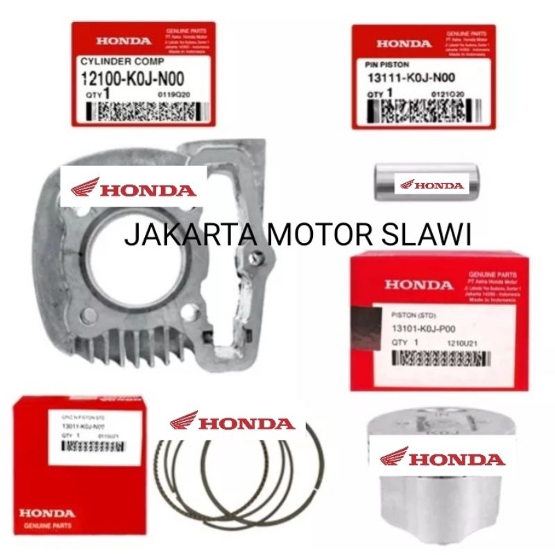 blok set seher piston ring pen komplit size std honda genio beat k1a asli honda