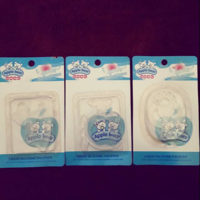 Liquid Silicone Pacifer Apple Bear / Gigitan Bayi