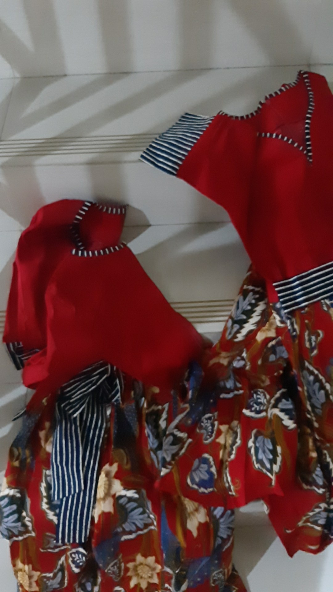 Batik Couple Set Aci Edisi Natal Imlek Warna Merah Bahan Katun Stretch