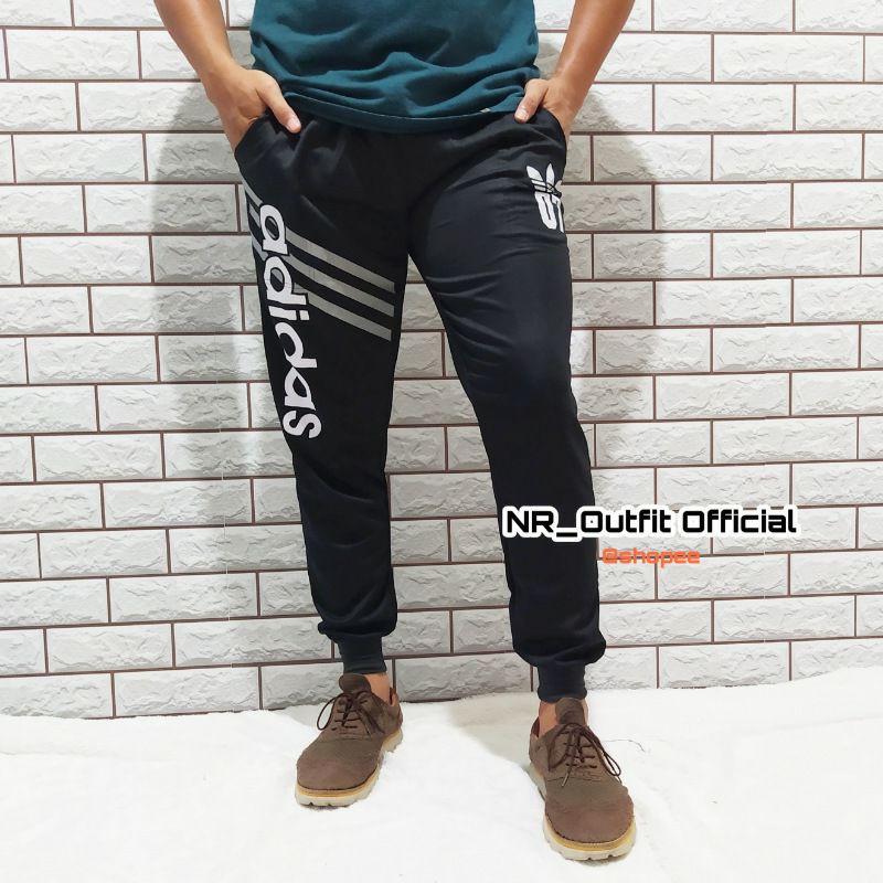 Celana Jogger Training Panjang Pria Pinggang Karet Full Kolor Jumbo Pants Big Size NR_Outfit Official COD