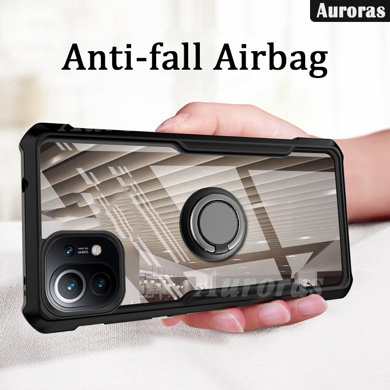 Xiaomi MI 11 LITE MI11 LITE Beatle RING stand bumper transparan casing cover clear softcase