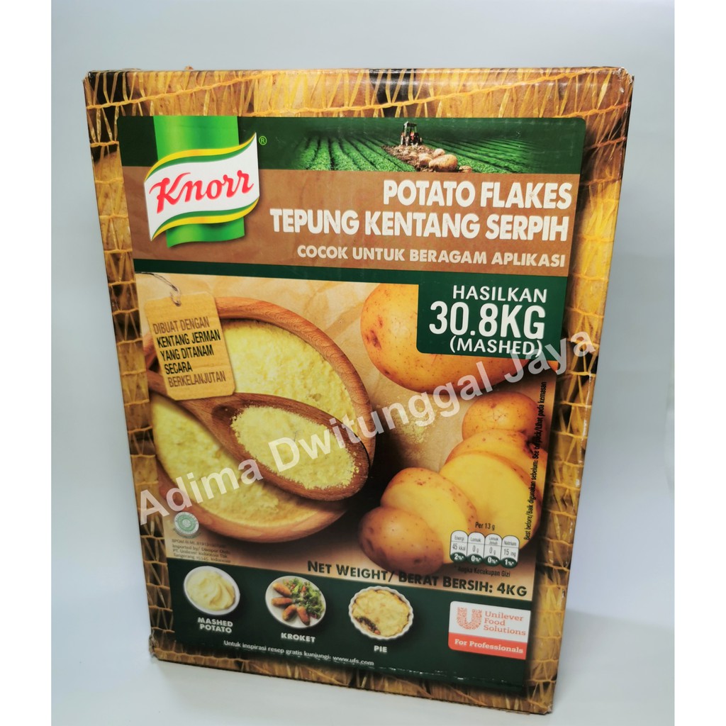 Potato Flake Knorr 4 Kg / Mashed Potato Knorr / Kentang Kering Serpih