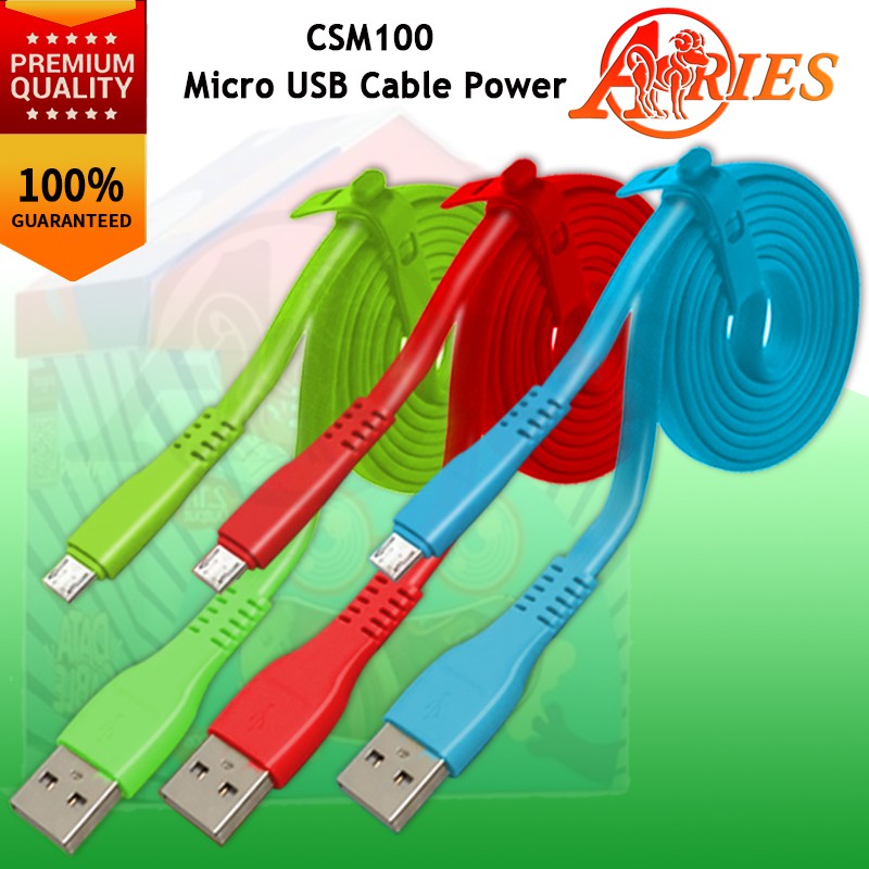 Jual Kabel data Vivan CSM 100 Micro USB Samsung Xiaomi Oppo Vivo Warna