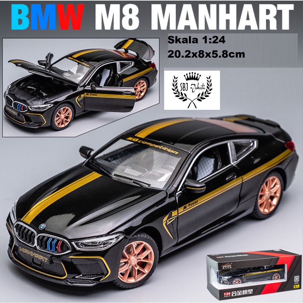 DIECAST MOBIL BMW M8 GTE RACING / MANHART Skala 1:24 Metal Collection