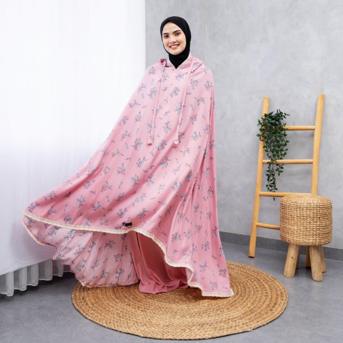 Mukena Zianisa Kombinasi Nadira Series Allsize - Peach