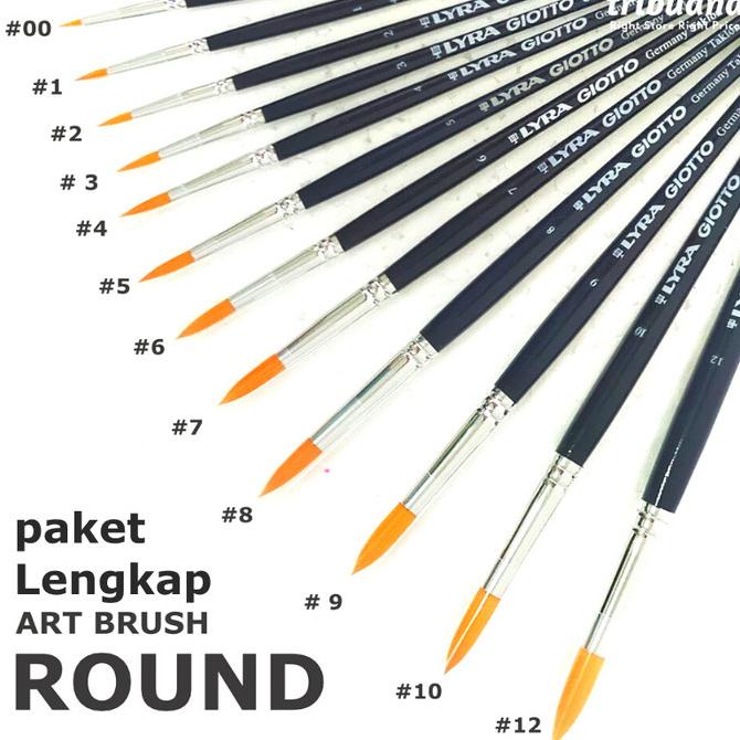 

Kuas Lukis Round - Lyra Giotto Taklon Art Brush Round Lengkap 00- 12