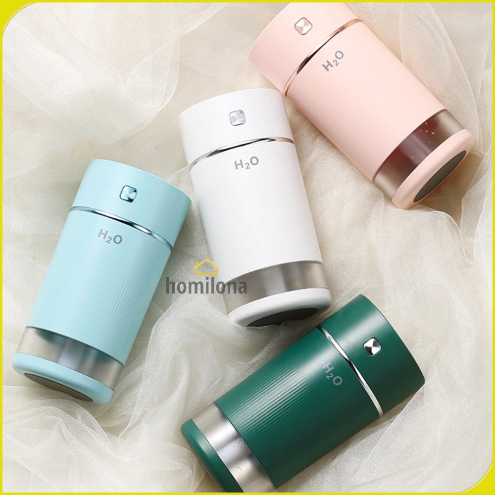 Air Humidifier Aromatherapy Oil Diffuser Colorful Lights USB Rechargeable 240ml Car Mobil FENGZI FZ010 White