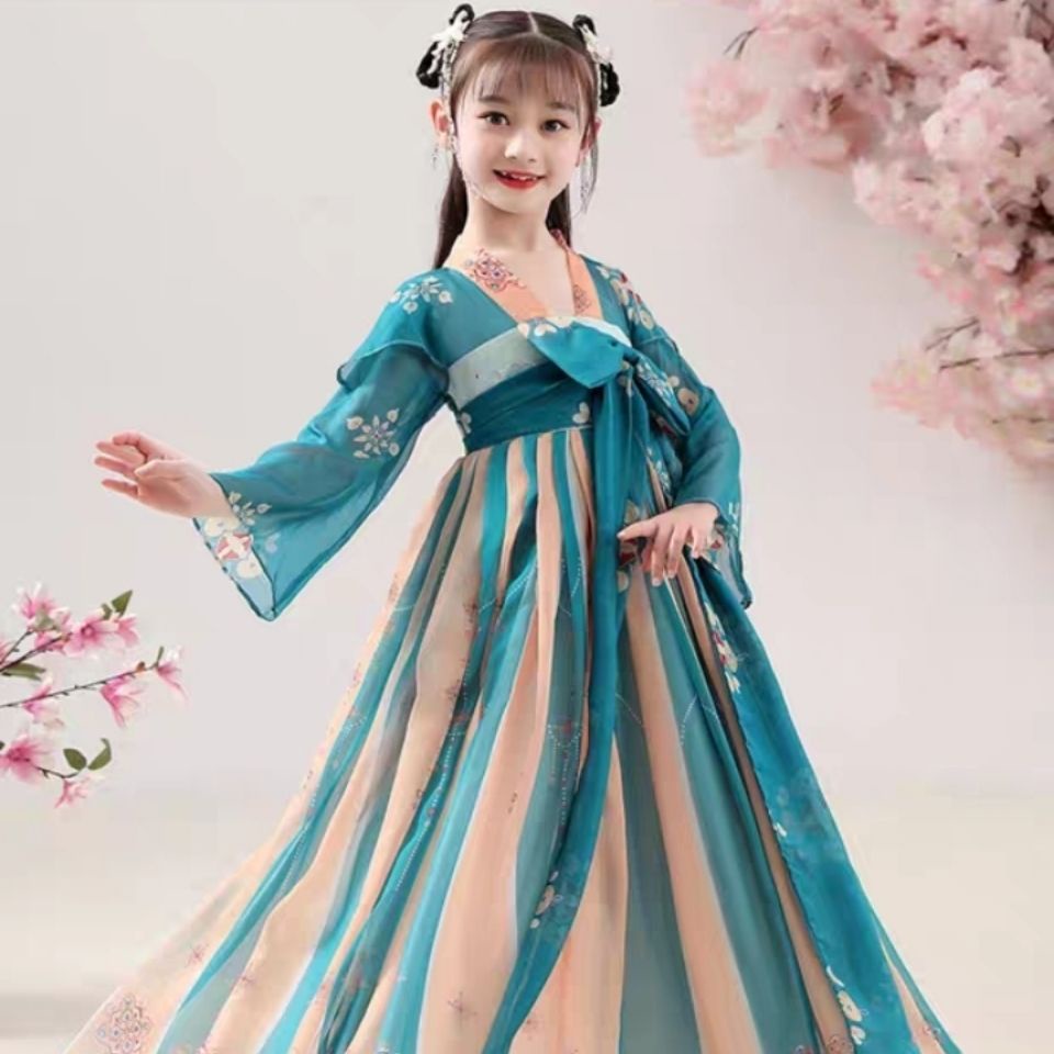 Han girls' ancient clothes super fairy Ru skirt summer dress children's Chinese style elegant ancien