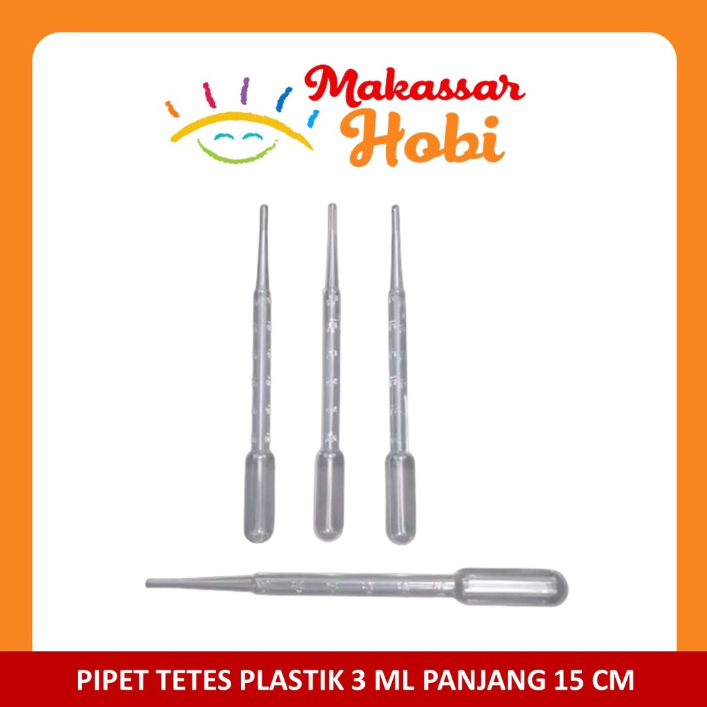 Pipet Tetes Plastik 3ml Panjang 15cm untuk Artemia Kutu Air Infusoria