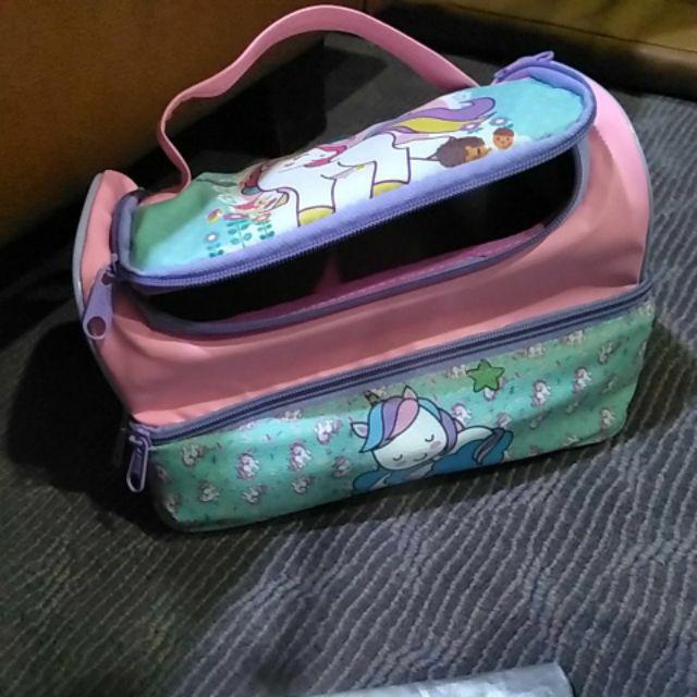 Tas Bekal Smiggle Medium Standard / Lunchbag 2 Susun Foil Tahan Panas Muat Lunch Box Yooyee Kecil