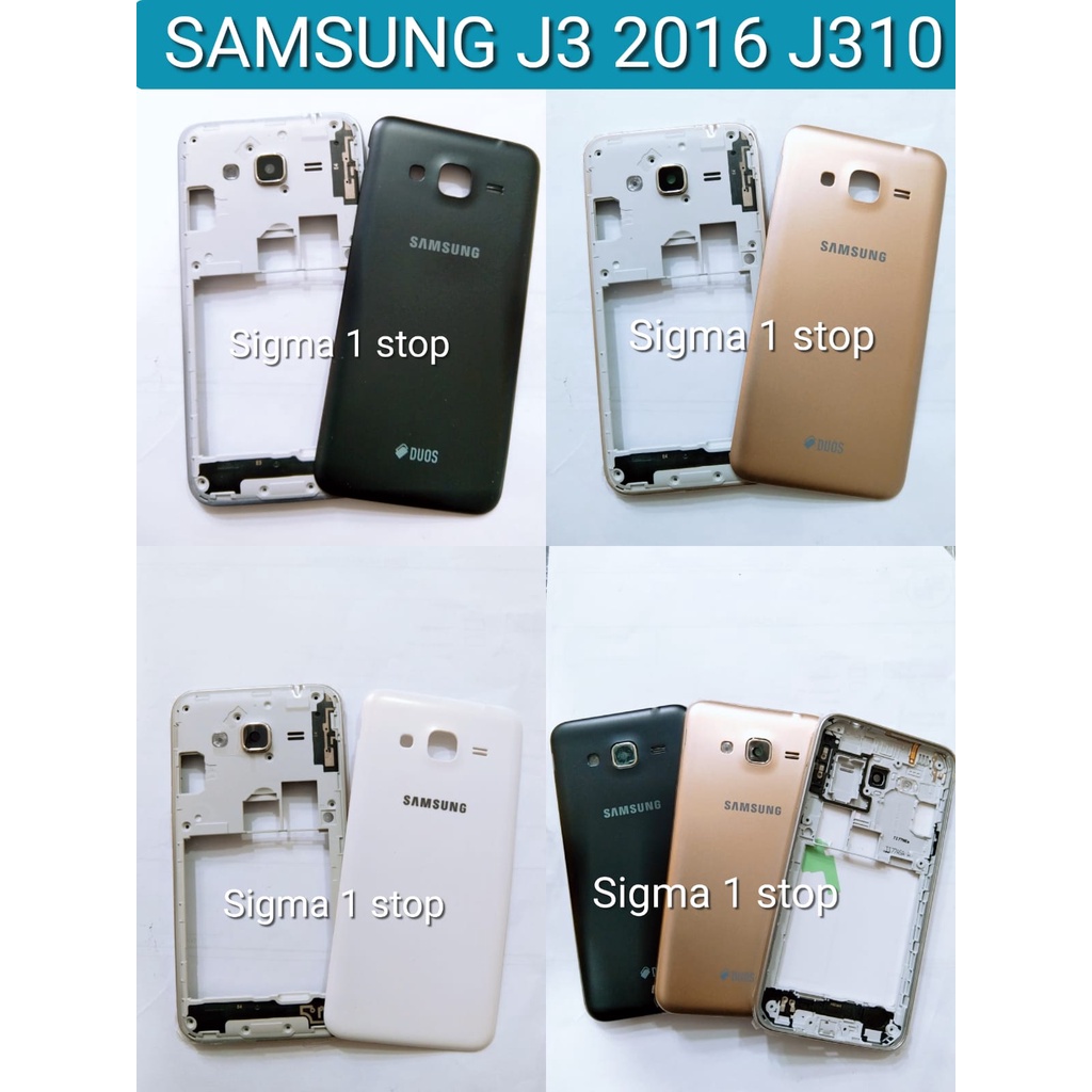 SAMSUNG J3 2016 J310 CASING + TULANG  HOUSING  BACK DOOR  COVER  TUTUP BATERAI  KESING FULL SET