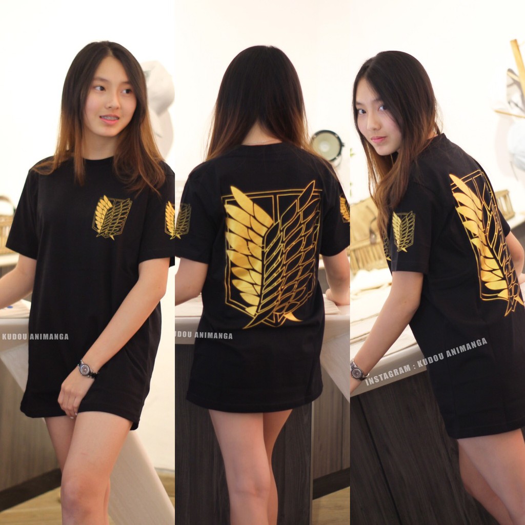 Kaos distro Anime Shingeki no Kyoujin SNK Gold T-shirt Attack on Titan