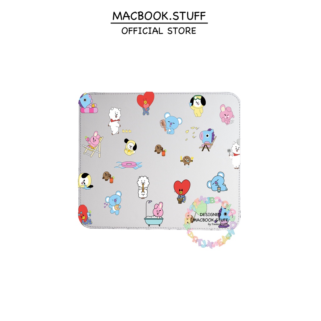 CUSTOM BTS PATTERN MOUSEPAD BASIC LEATHER KULIT TEMPAT ALAS MOUSE ANTI SLIP GAMING MACBOOK LENOVO ASUS DELL NEW AIR PRO RETINA M1 2019 2020 2021 11 12 13 15 16