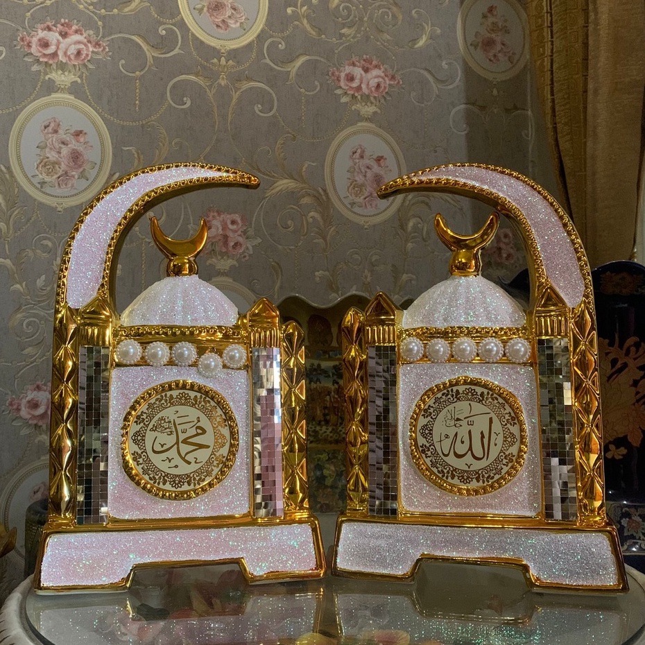 Keramik Hias Pajangan Masjid Lafadz Allah Muhammad