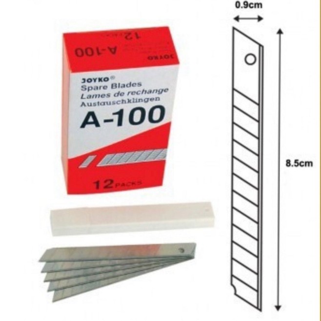 

Isi Cutter Joyko A 100 Refill Pisau Cutter per tube isi 5 pcs
