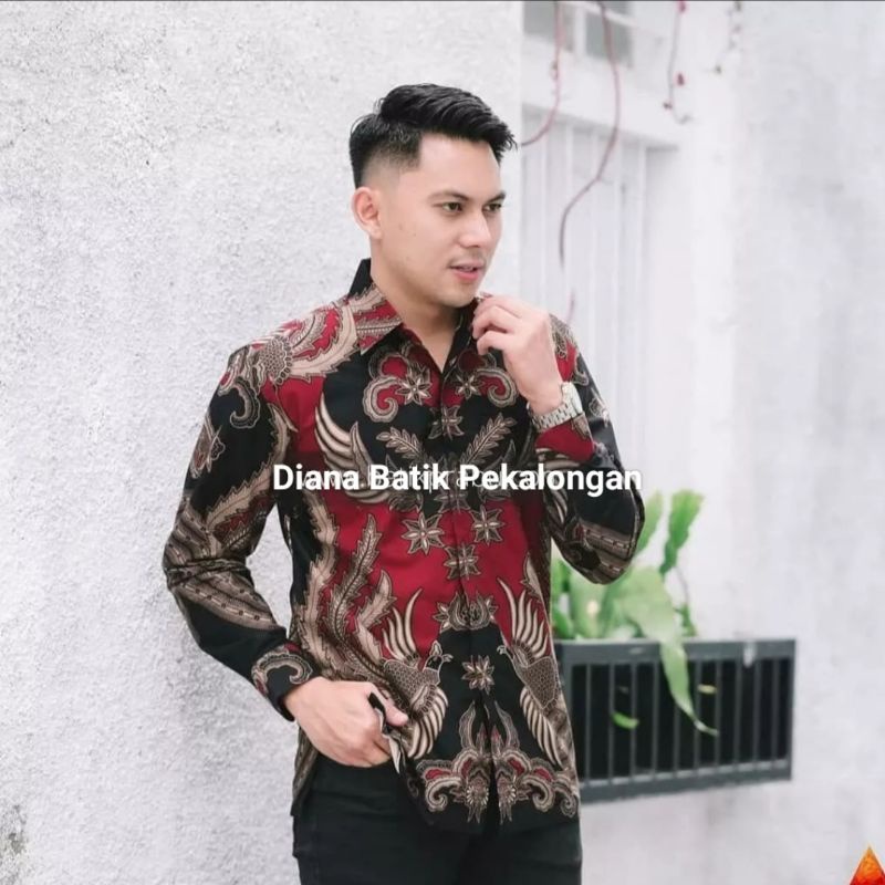 GROSIR TERBARU Baju Batik Pria Gus Azmi Syubbanul Muslimin Santri muslim Kemeja Batik Lengan Panjang