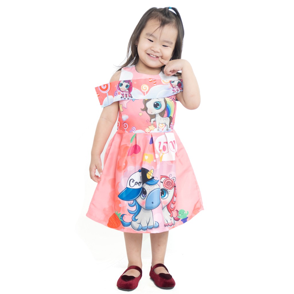  Dress  Anak  unicorn Dress  Pesta Dress  Anak  Sabrina 