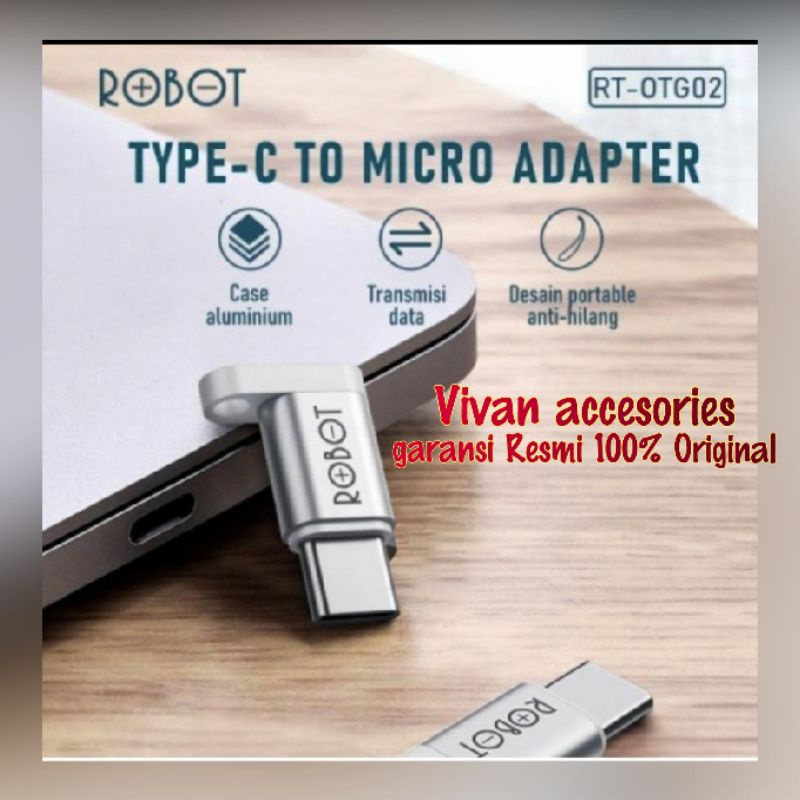 Robot RT-OTG02 OTG Type-C To Micro USB small &amp; Portable Adapter