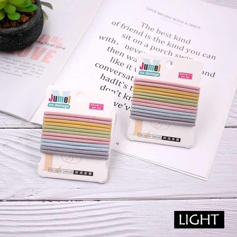 [12pcs] Ikat Rambut Ponytail Korea Set isi 12 pcs / Karet Rambut / Kuncir Rambut Warna Warni-5