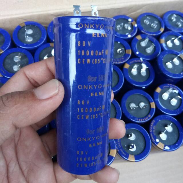 Elco 10000uf 80V Elna Asli panjang dan Besar