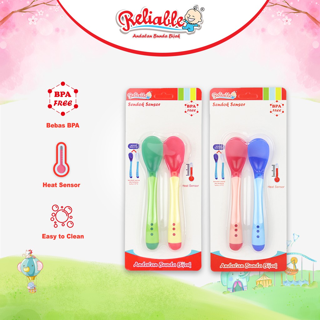 Sendok Makan Bayi MPASI Sensor Suhu Reliable 2 PCS