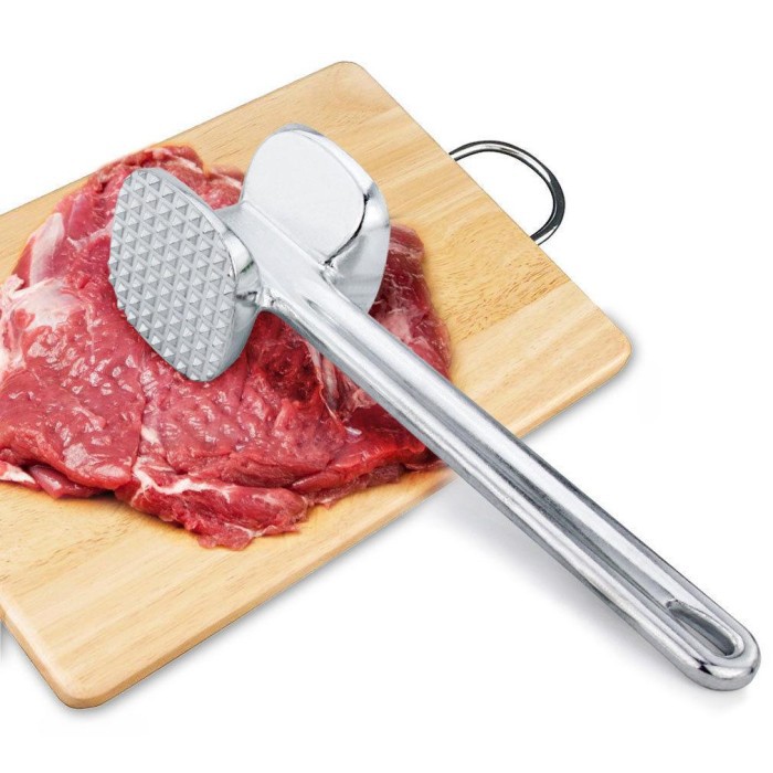 Palu Daging Alumunium Meat Tenderizer Meat Hammer Lebar 6x6CM