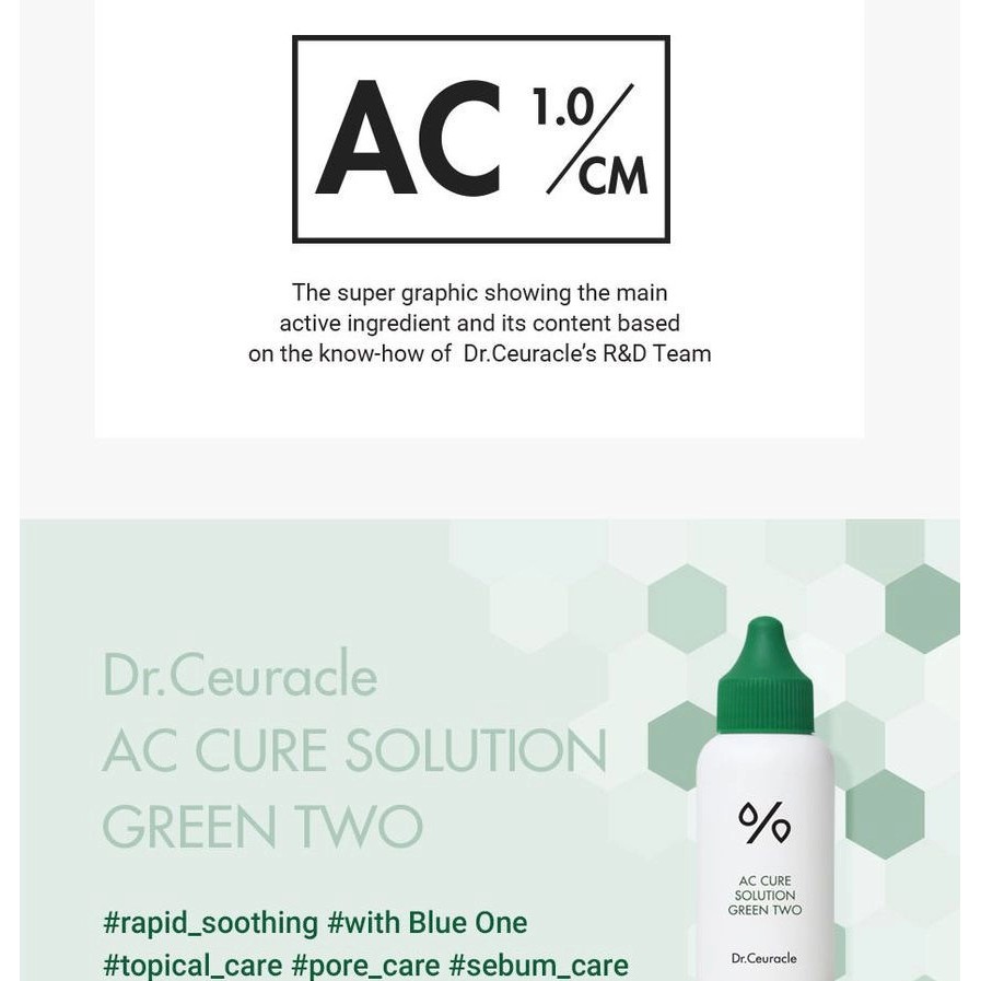 ❤️Glamouroseshop❤️ DR. CEURACLE BPOM  AC Care Solution Green Two 50ml